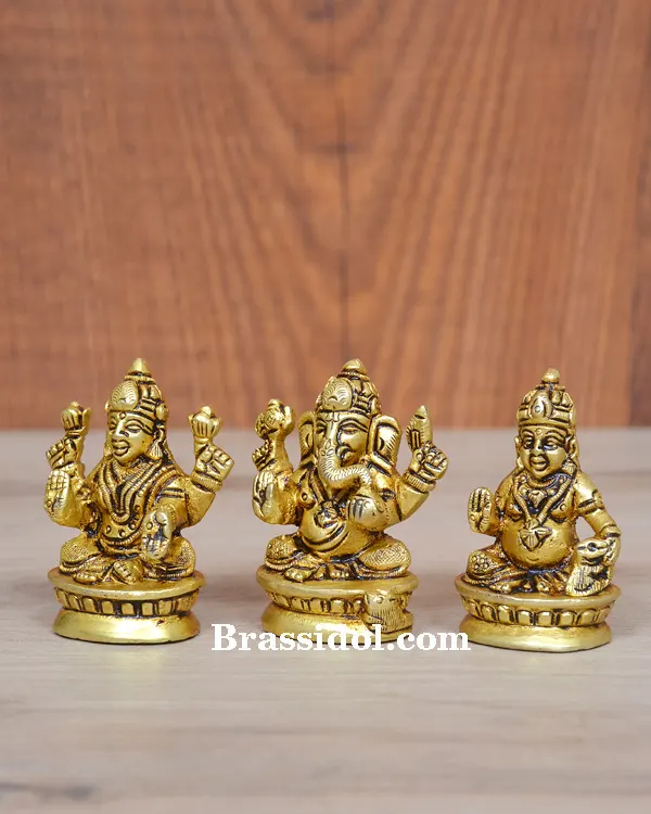 Lakshmi Ganesh Oval Base 400gm - image 3