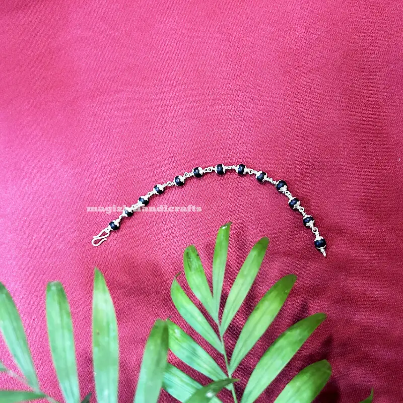 Original karungali Pure Silver cup Bracelet-6mm - secondary