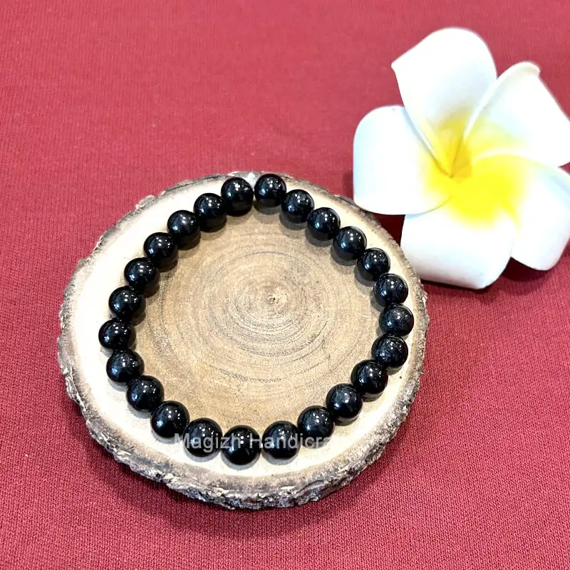 Black tourmaline Crystal Bracelet (8mm) - secondary
