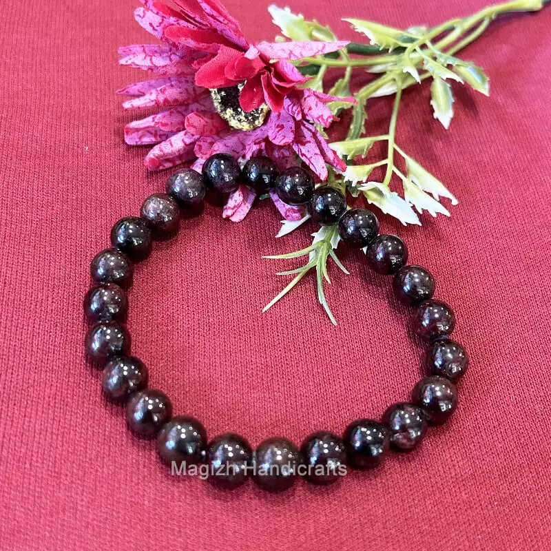 Garnet Crystal stone Bracelet (8mm)