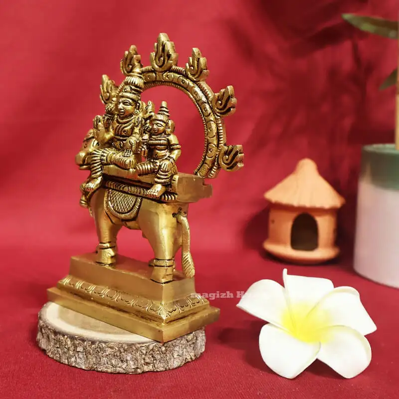 5.5 inches Brass Shivan parvathi Pradhosha Nayagar - secondary
