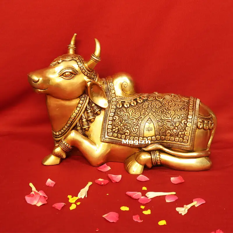 Brass Nandhi idol - 10 inches