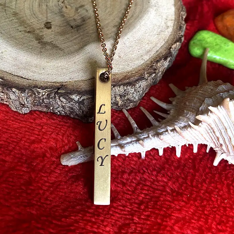 Personalized Stainless steel chain with name - secondary