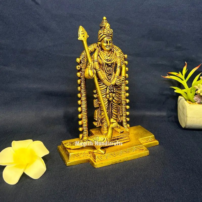 Brass Murugan Malaysia Murugan idol - 8 inches - secondary