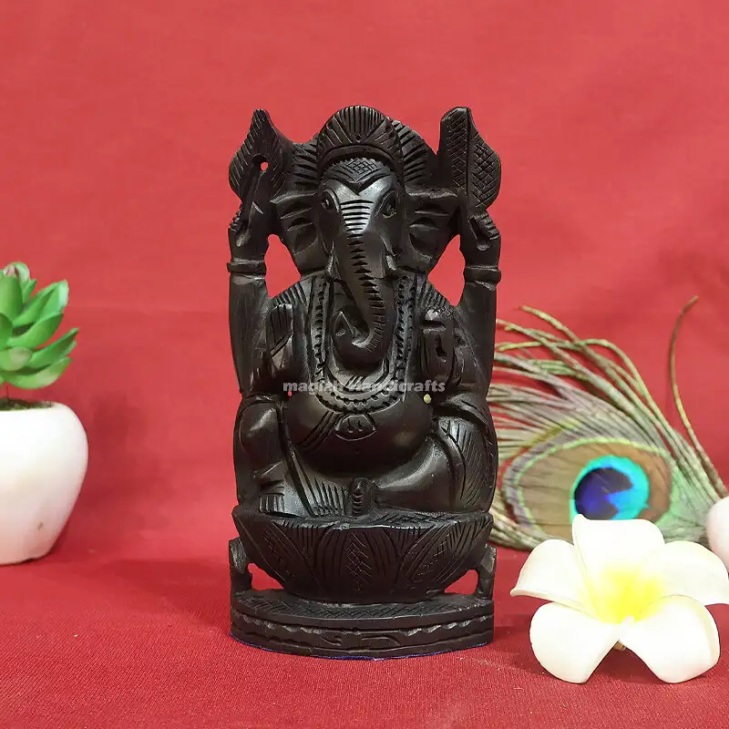 6 inches Karungali Vinayagar idol