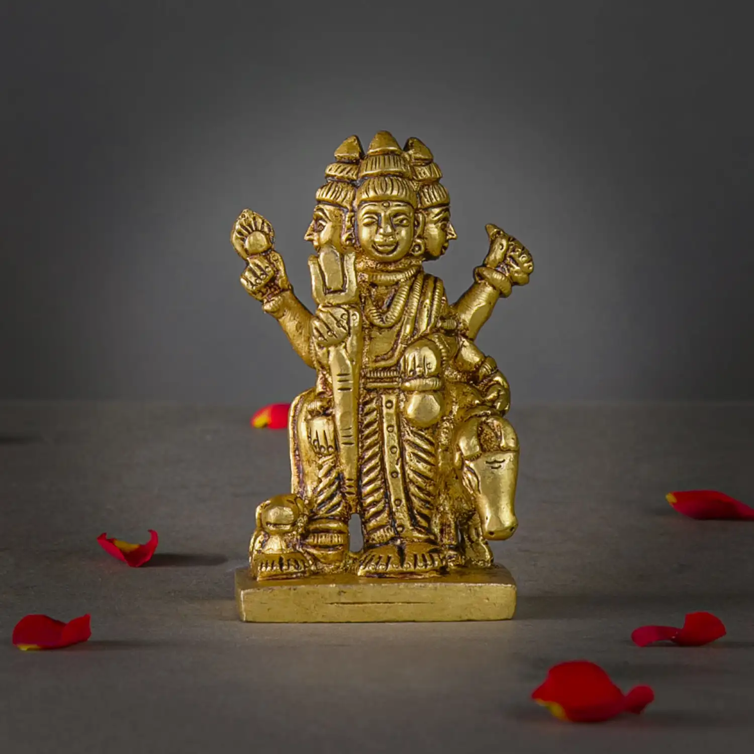 3.5 inches Brass Dattatreya idol