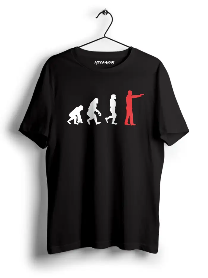 EVOLUTION OF HUMAN BEING - HALF SLEEVEMeesakar