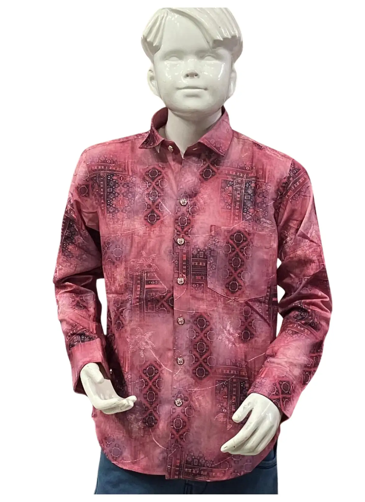 Shirt-Casual-Boys-32-Collar-Fancy-Full-Smart-FitSundar Fashions 