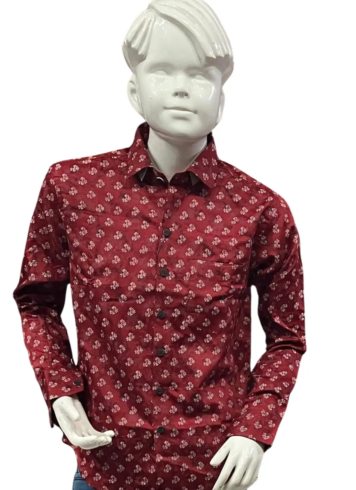 Shirt-Casual-Boys-32-Collar-Fancy-Full-Smart-FitSundar Fashions 