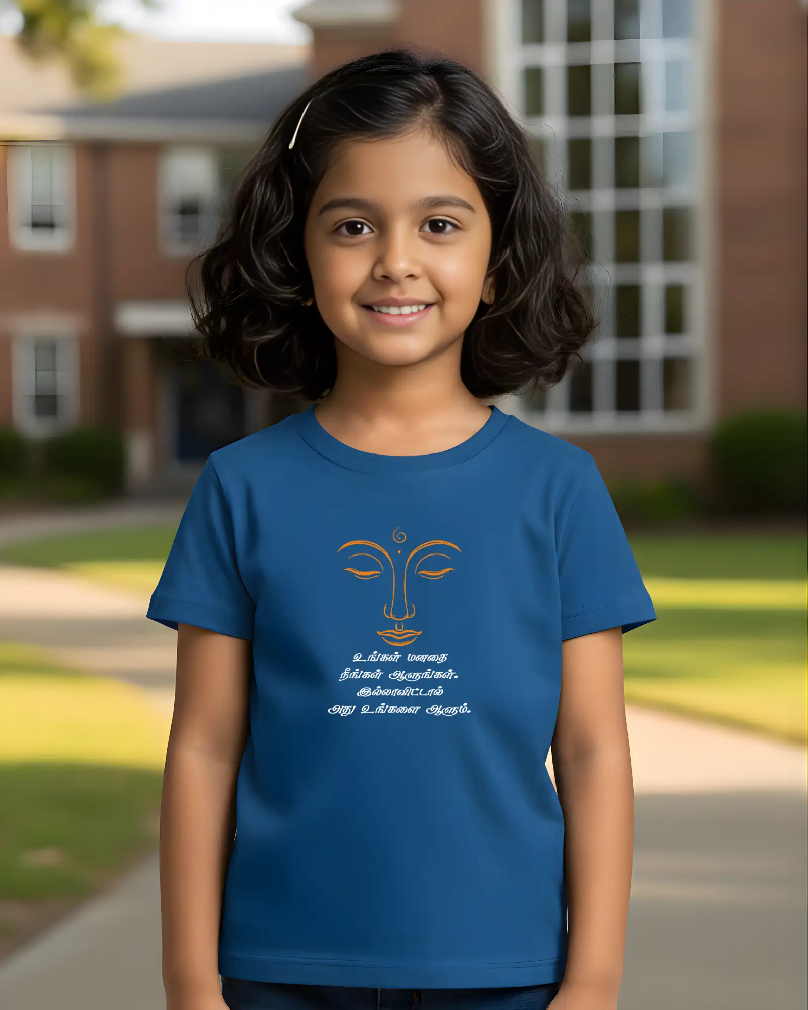 Kids Round Neck - Ungal Manadhai Neengal Aalungal - Royal Blue