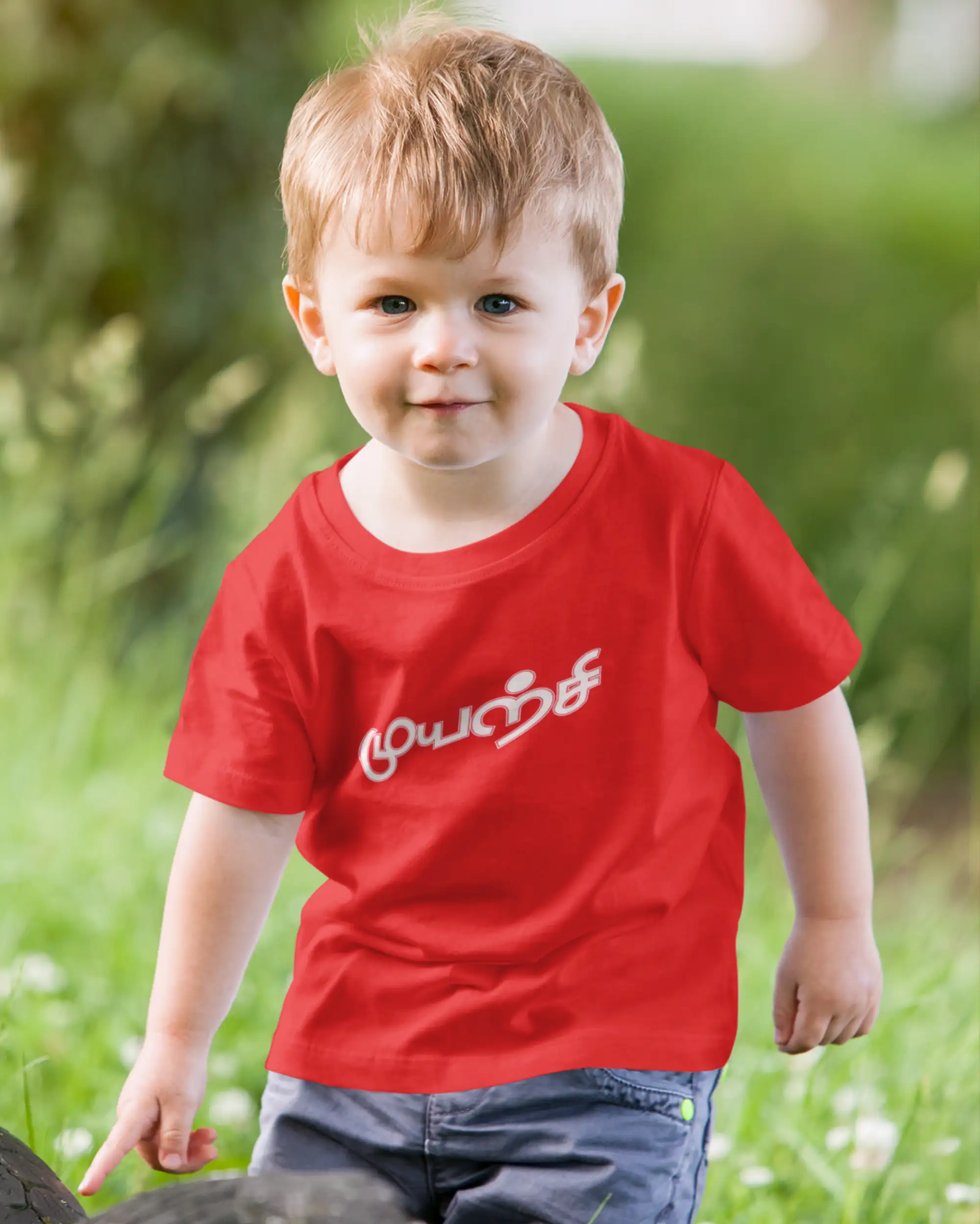 Kids Round Neck Muyarchi-Red