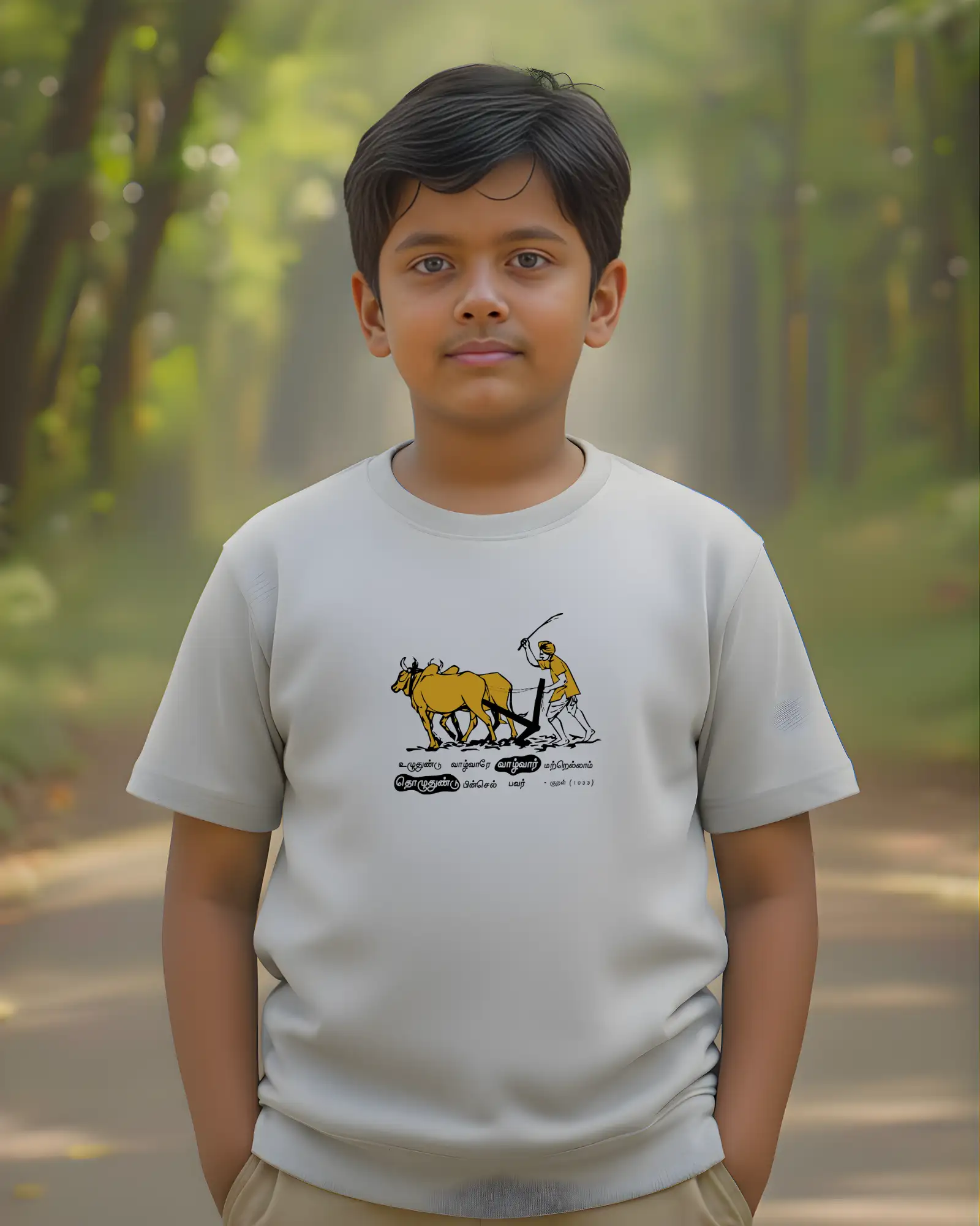 Kids Uzhundhundu Vaazhvaarey-Grey-Melange