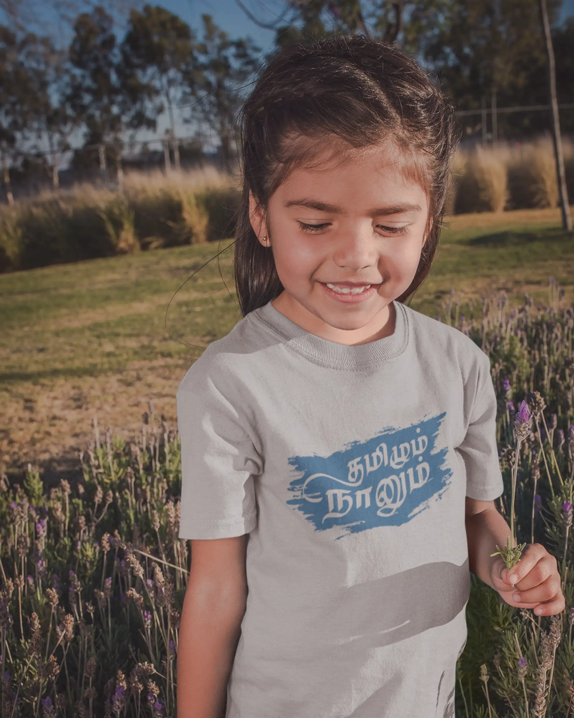 Tamizhum Naanum Kids Round Neck TShirts-Grey Melange