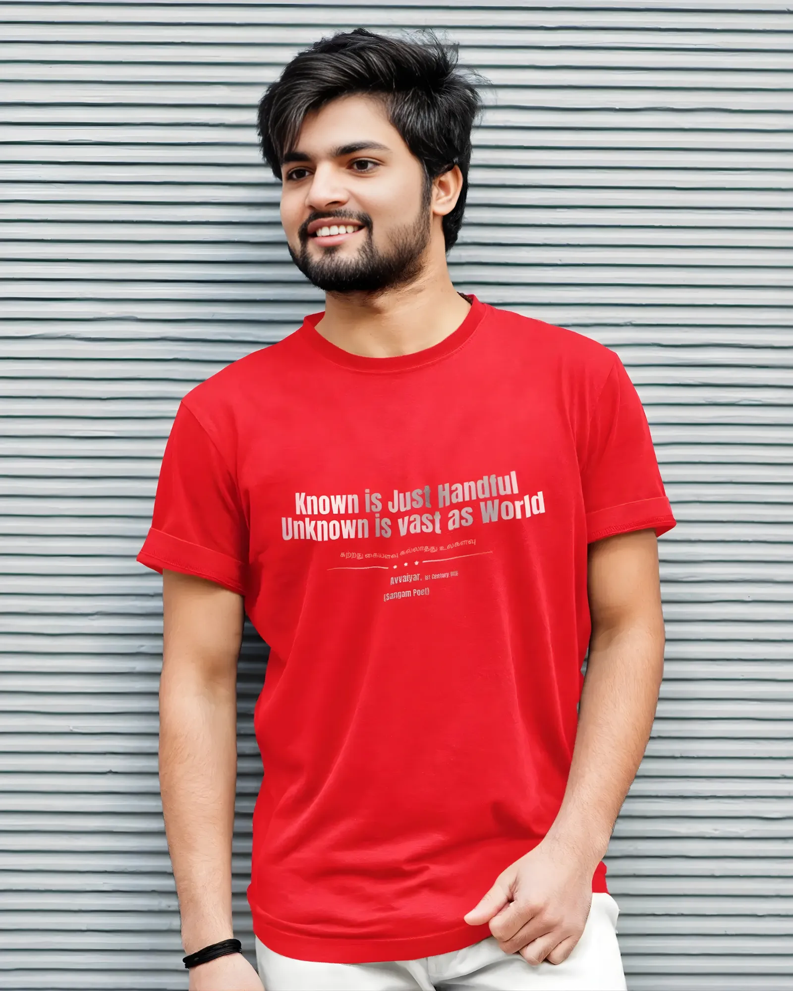 Katrathu Men’s Round Neck T-Shirt - Red
