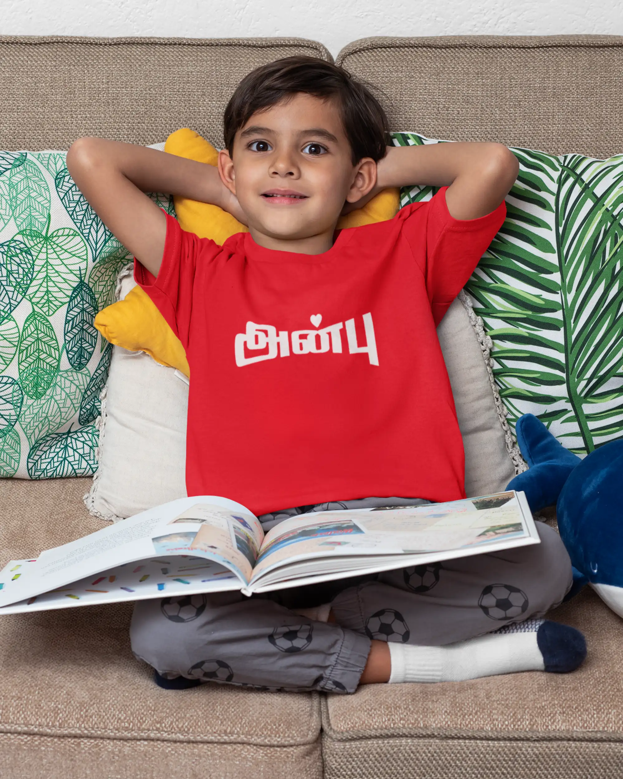 Kids Round Neck Anbu-Red
