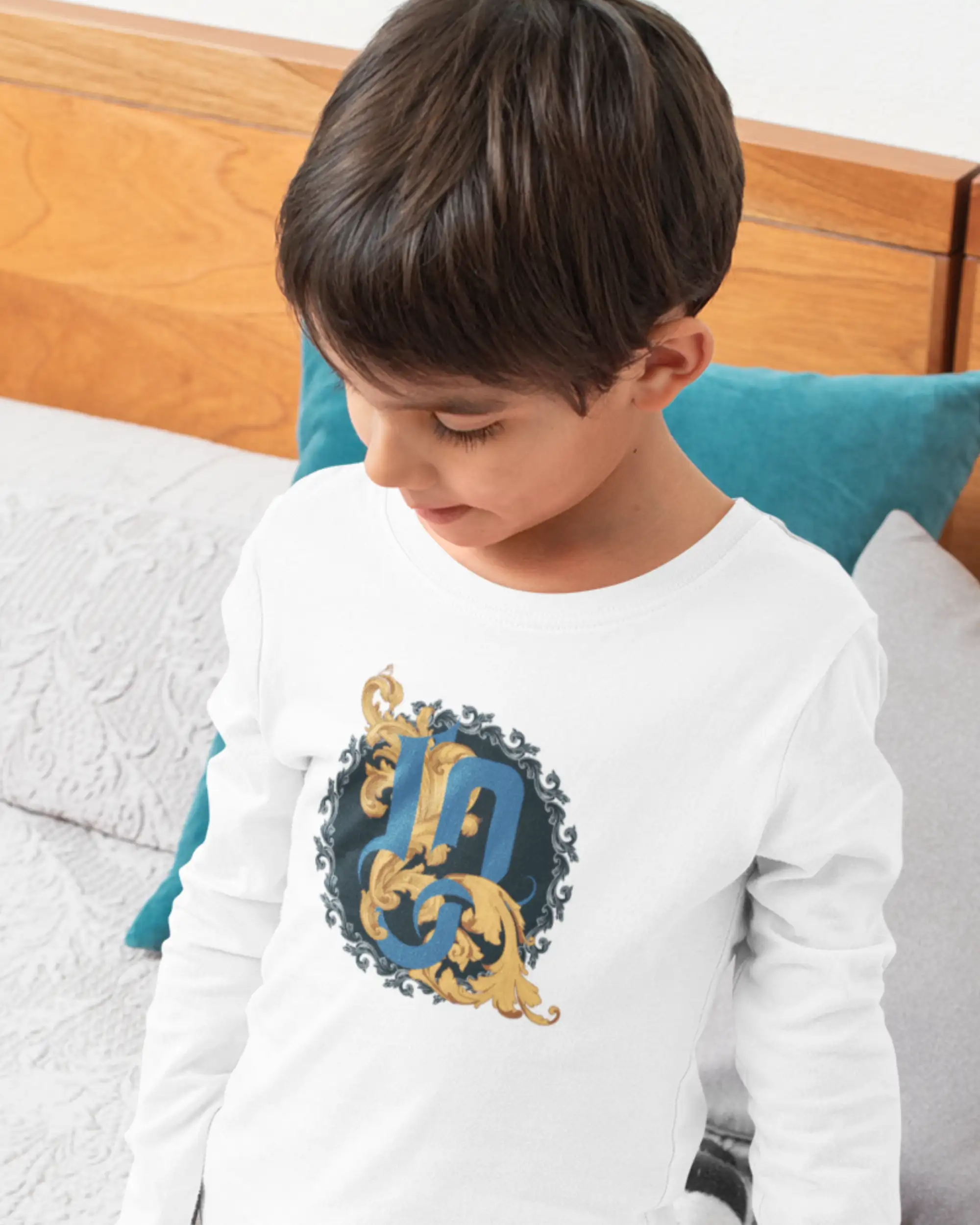 Kids Round Neck Zhal - white
