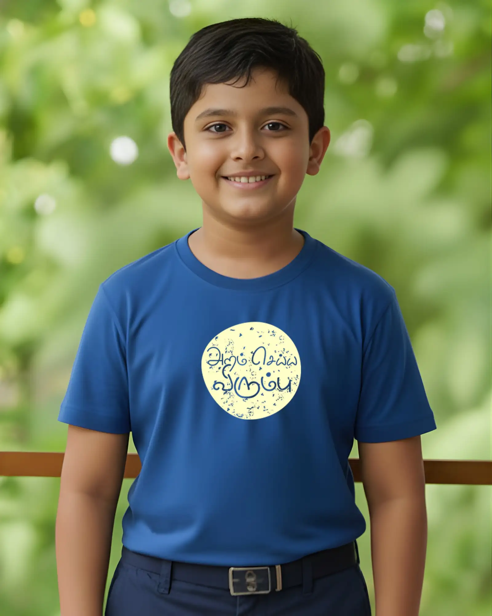 Kids Round Neck Aram Seiya Virumbu-Royal Blue