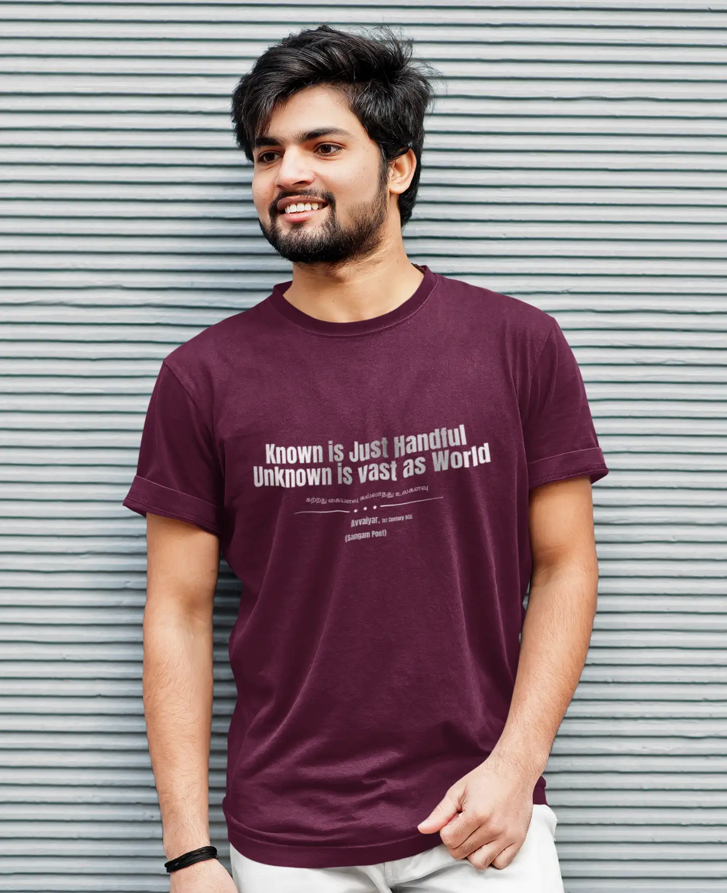 Katrathu Men’s Round Neck T-Shirt - Maroon