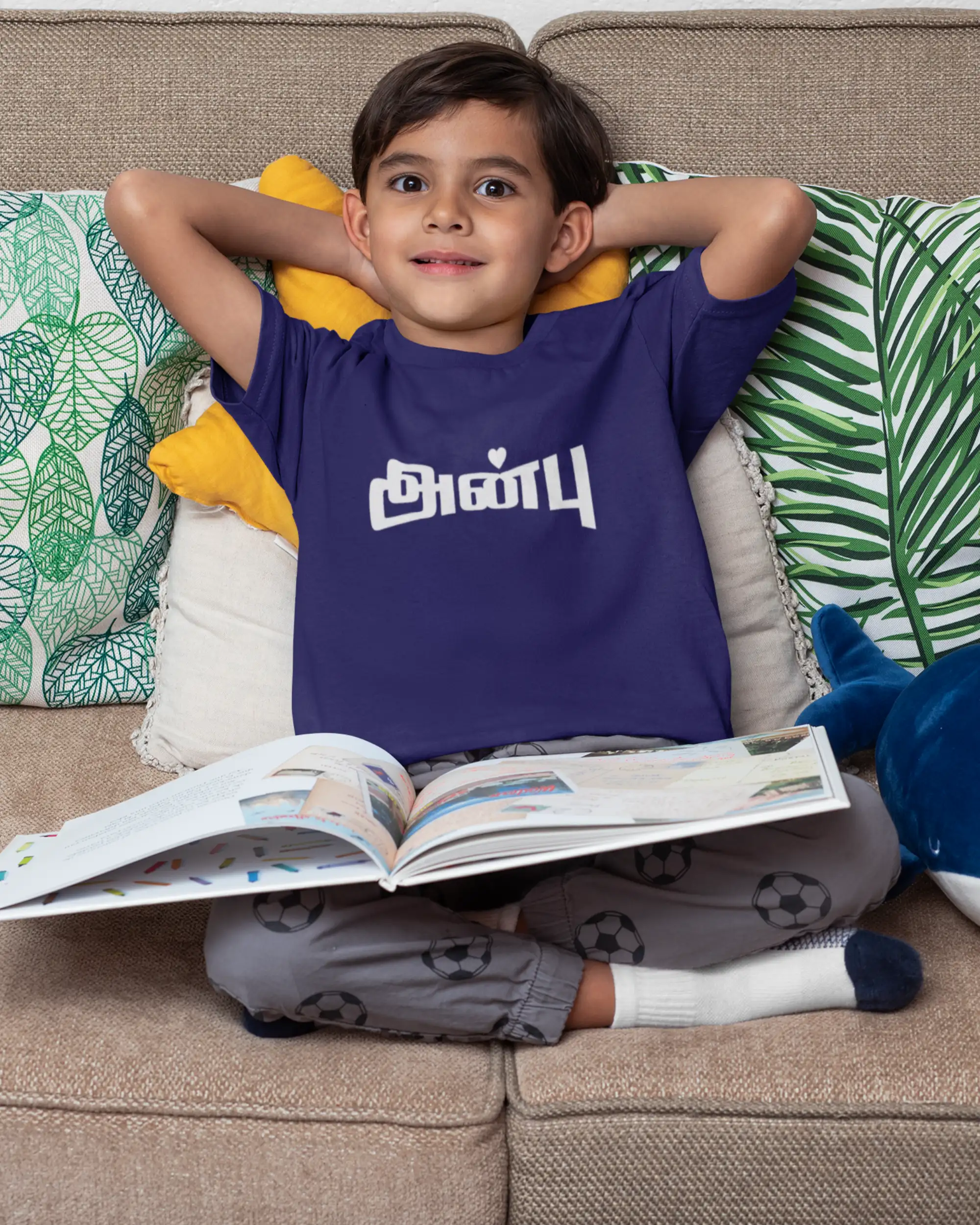 Kids Round Neck Anbu-Royal Blue