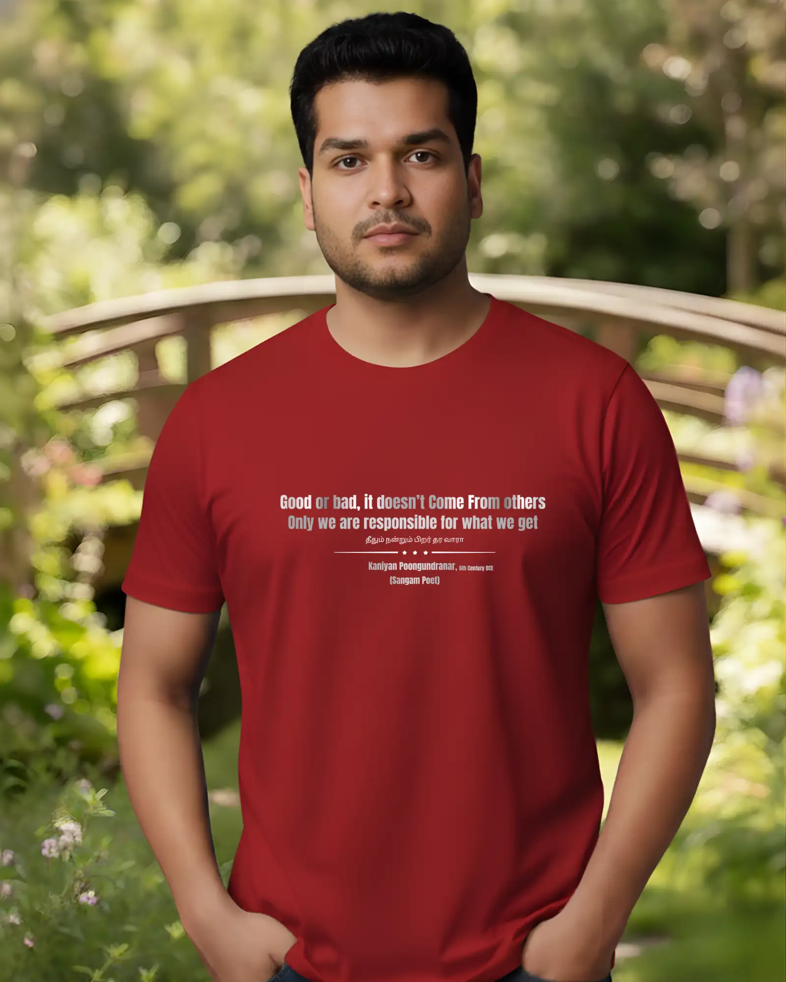 Good or Bad – Kaniyan Poonkundranar T-Shirt – red