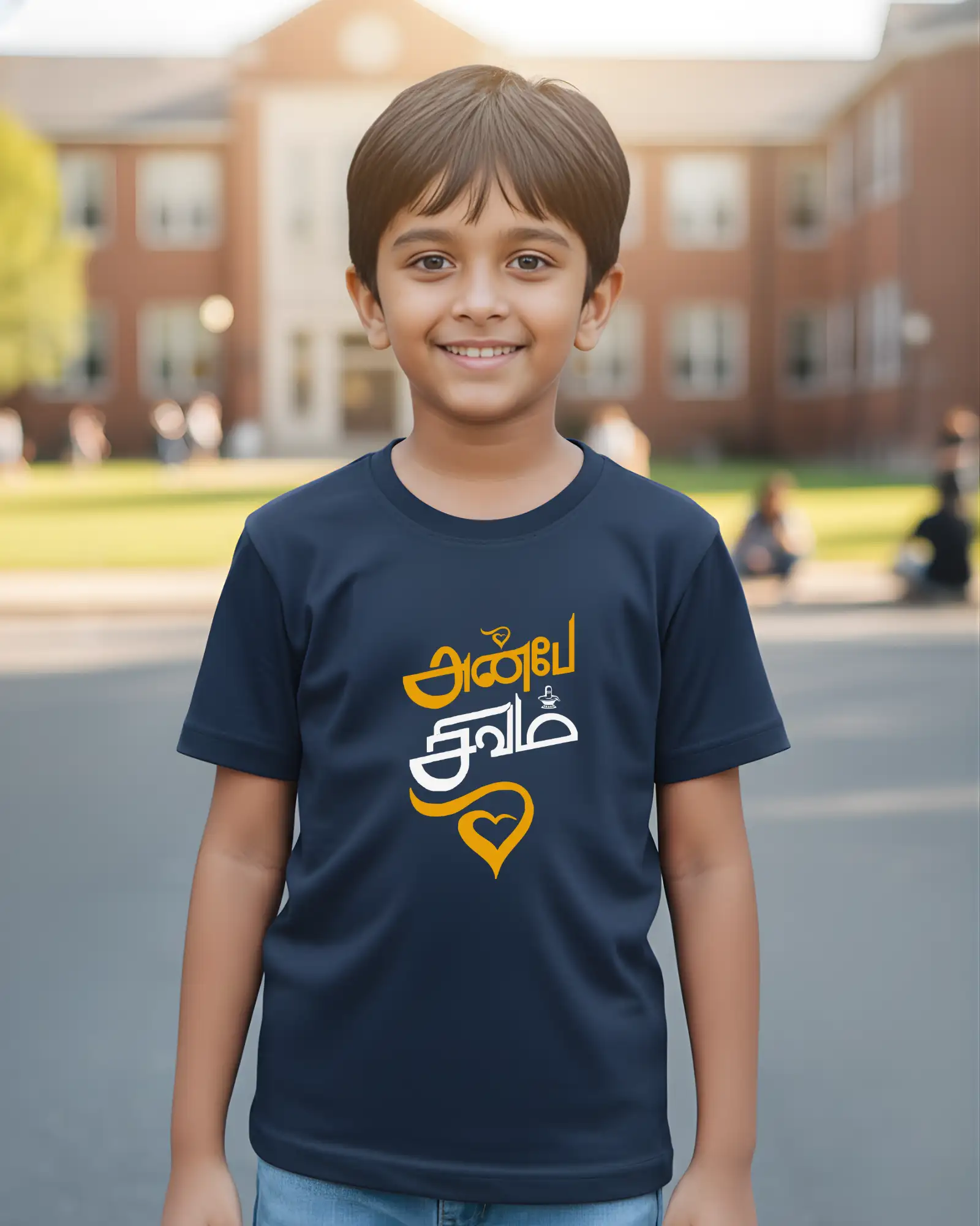 Kids Round Neck Anbe Sivam Blue