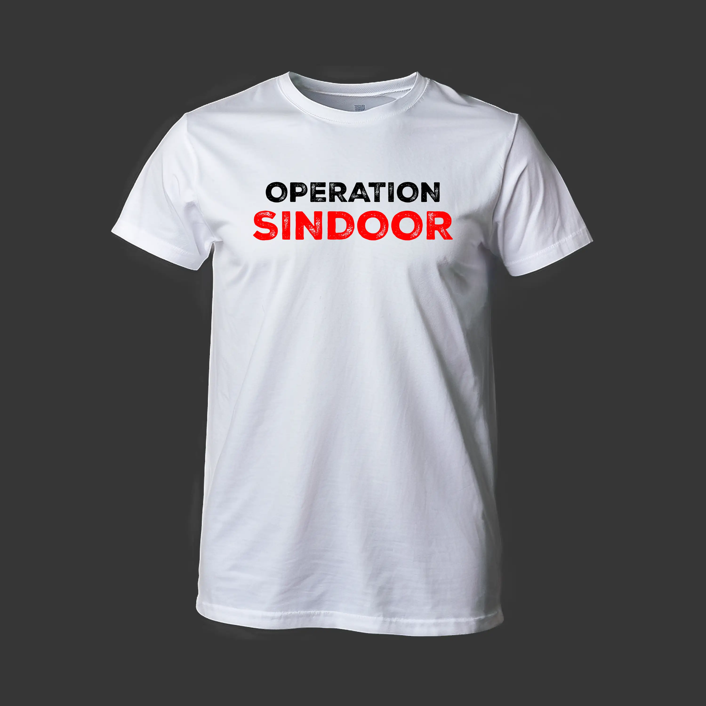 Operation Sindoor White T- ShirtTamilTshirts
