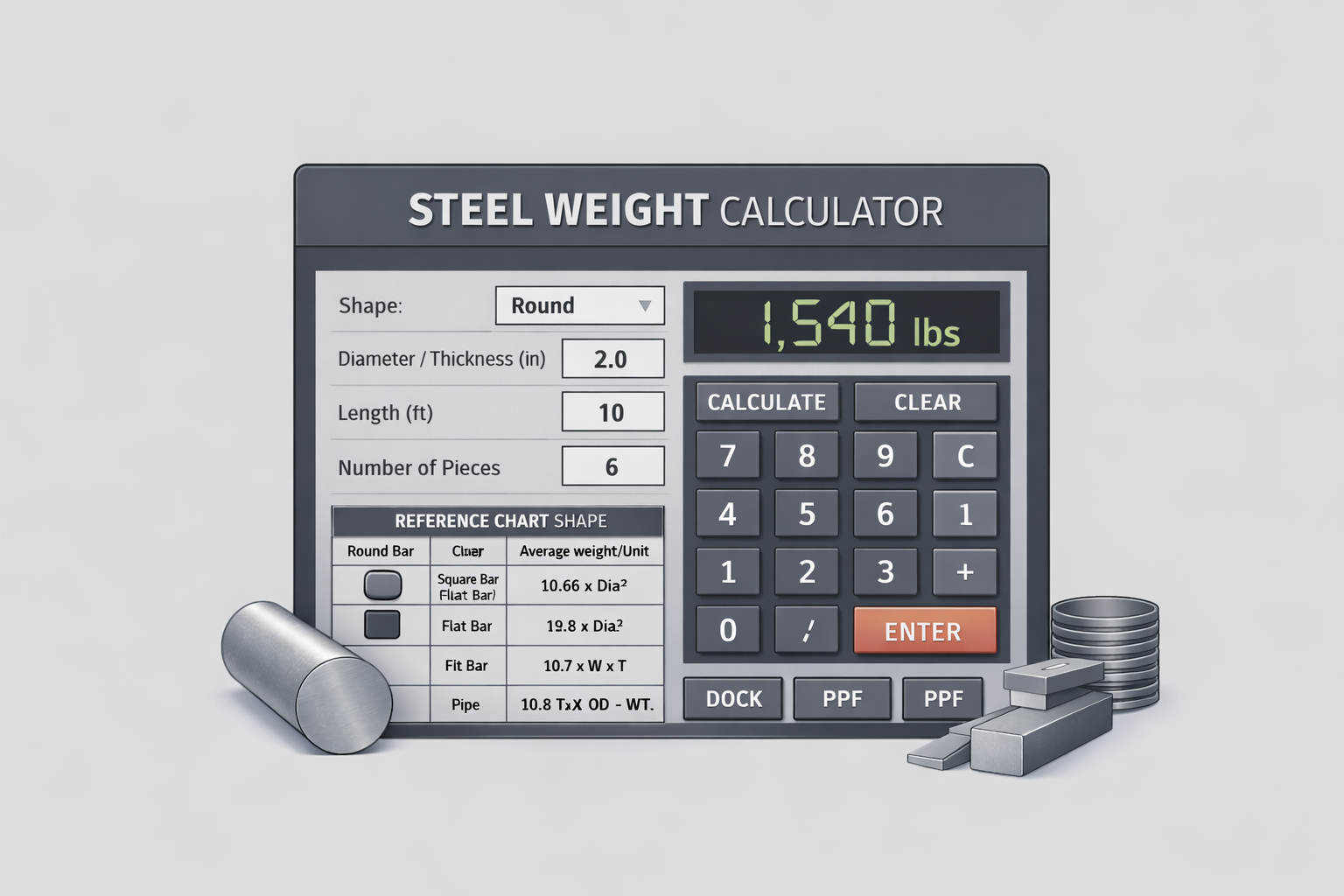 Steel Weight Calculator
