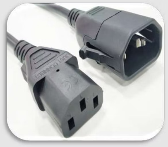 C14 to C13 Secure Lock Power Cord – IEC 60320 view 2