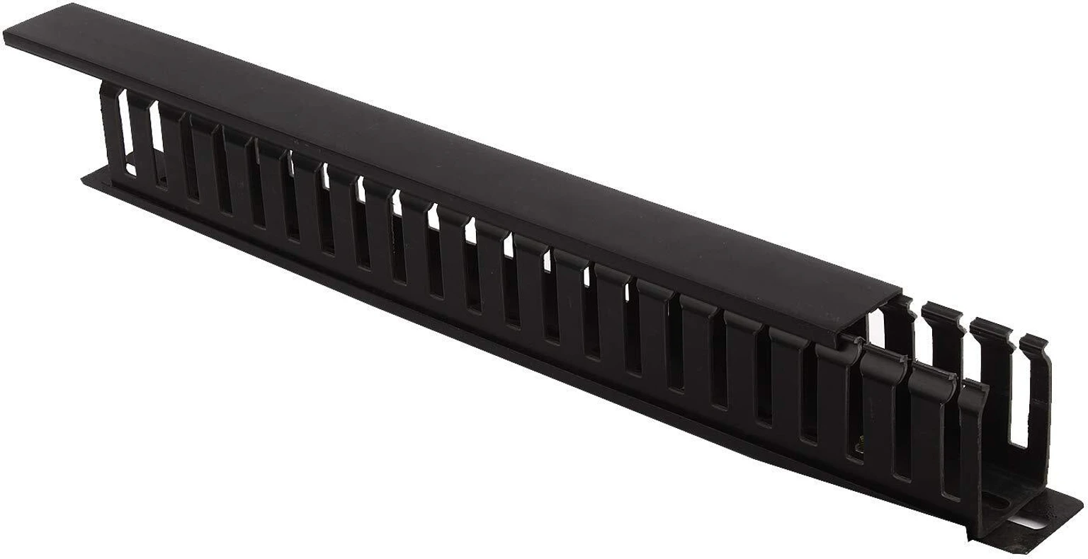 Metal Horizontal Cable Manager with Cover for Rack | JetPlus view 2