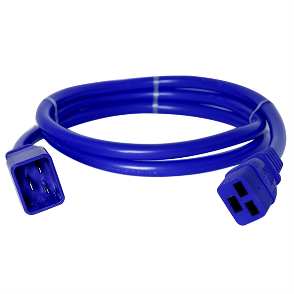C19 - C20 Power Cord - Blue view 2