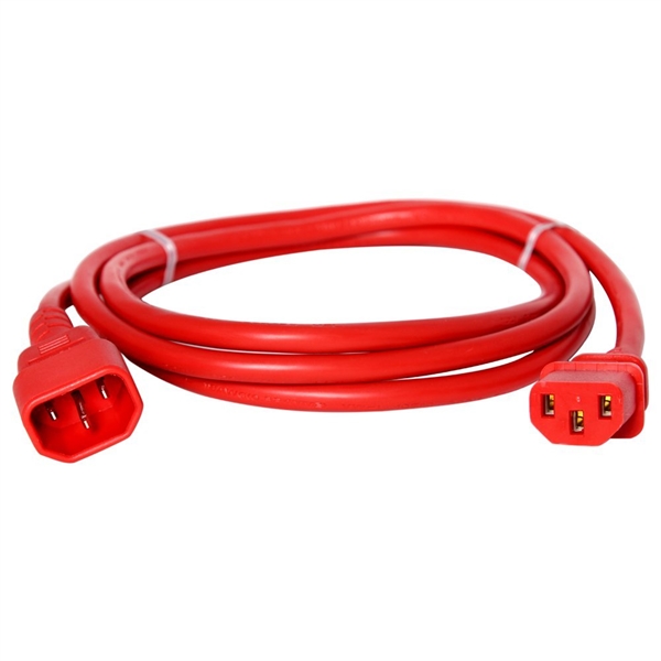 C13 - C14 Power Cord – Red view 2