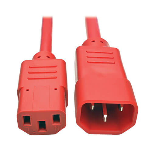 C13 - C14 Power Cord – Red view 3
