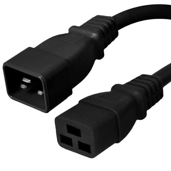 C19 - C20 Power Cord - Black