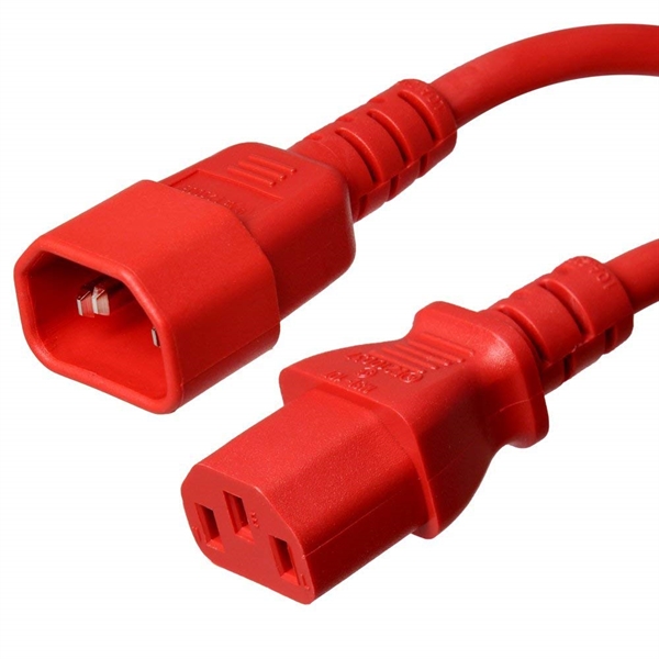 C13 - C14 Power Cord – Red
