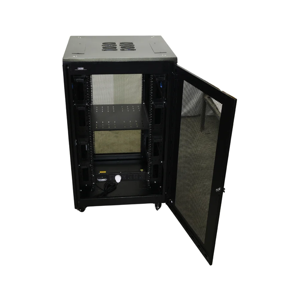 Schneider President Cyber Rack 24U 600W 800D With Front Perforated & Rear Spilt Door view 3