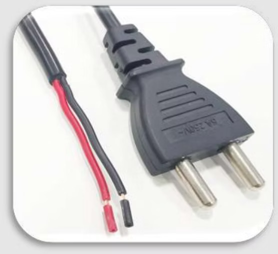 2 PIN 2 CORE INDIAN PLUG WITH FREE END view 3