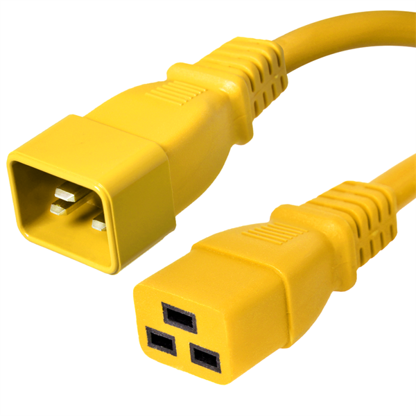 C19 - C20 Power Cord - Yellow