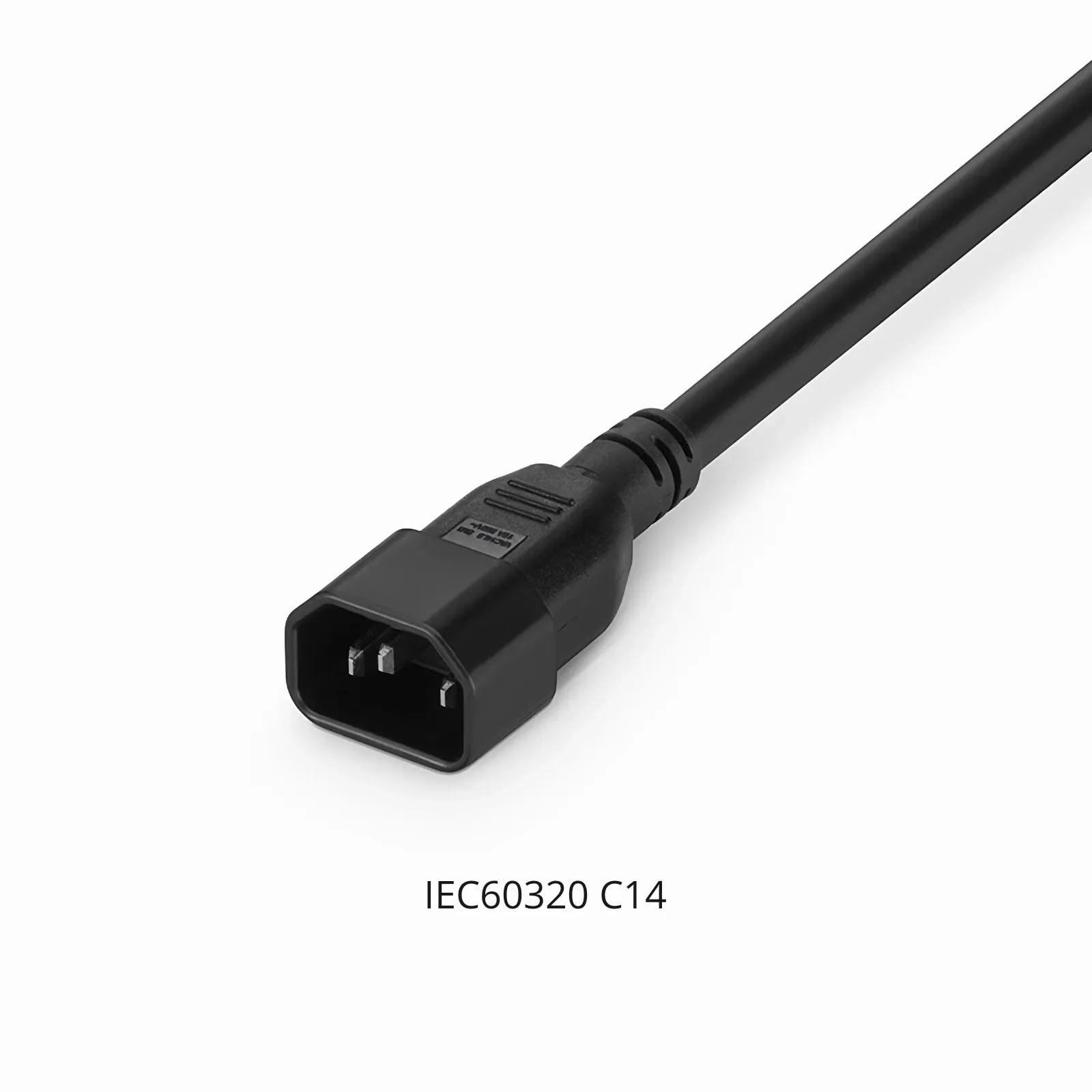 C14 to C15 Power Cord – Black view 2