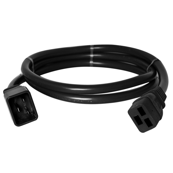 C19 - C20 Power Cord - Black view 2