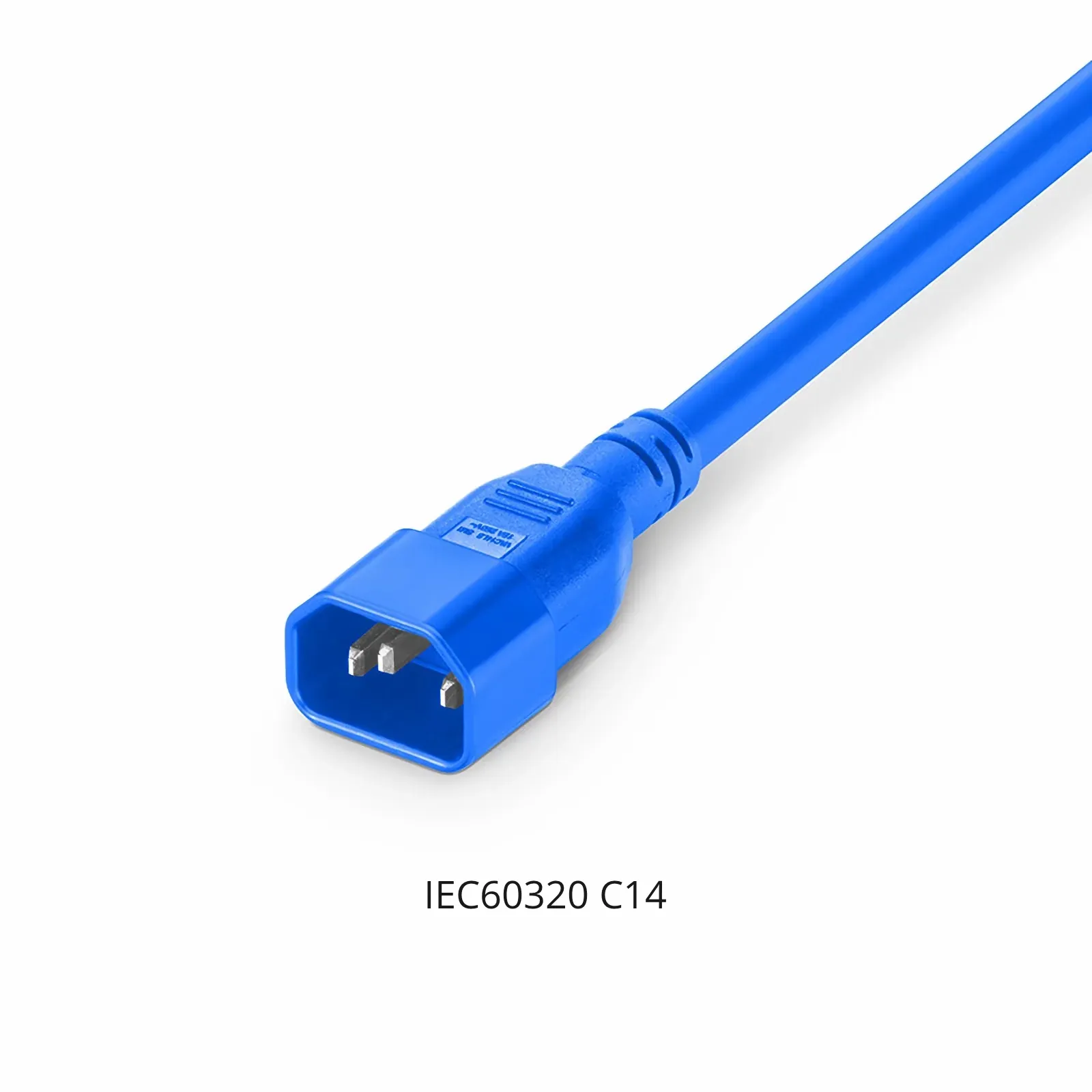 C14 to C15 Power Cord – Blue view 3