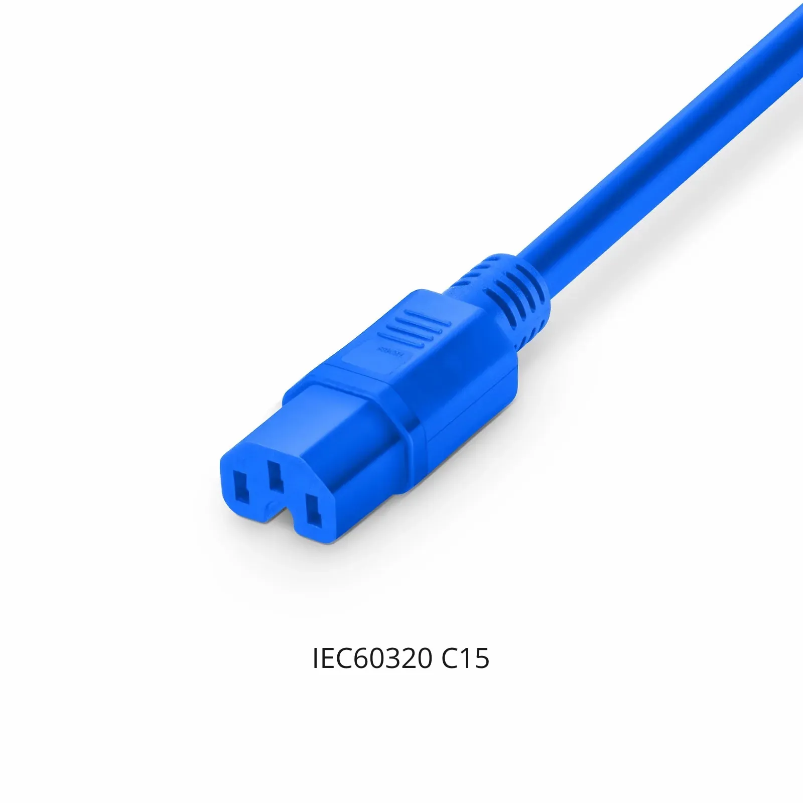 C14 to C15 Power Cord – Blue view 2