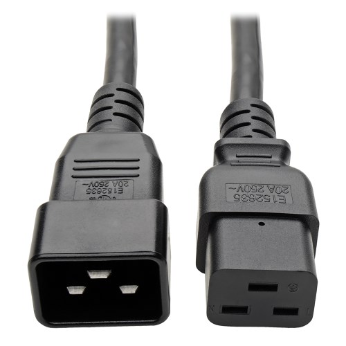 C19 - C20 Power Cord - Black view 3