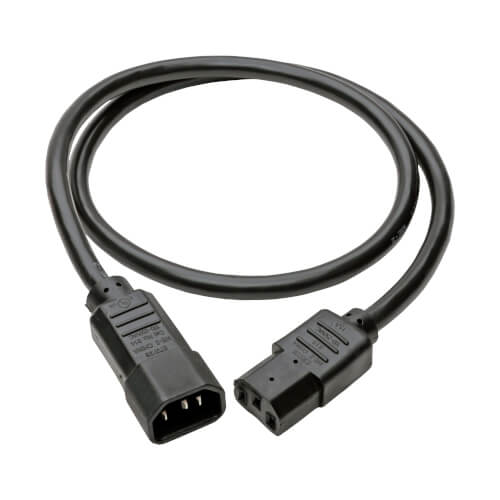 C13 - C14 Power Cord – Black view 3