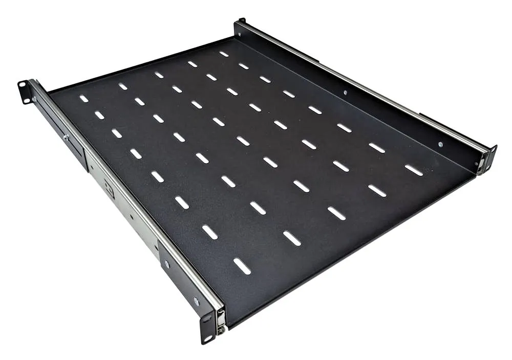 1U 19 inch 600mm Deep Rack Mount Adjustable Universal Sliding Shelf