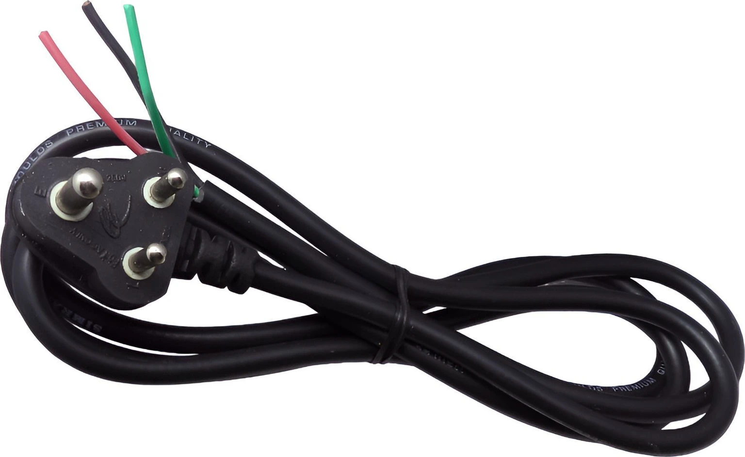 3 PIN INDIAN PLUG WITH FREE END view 2