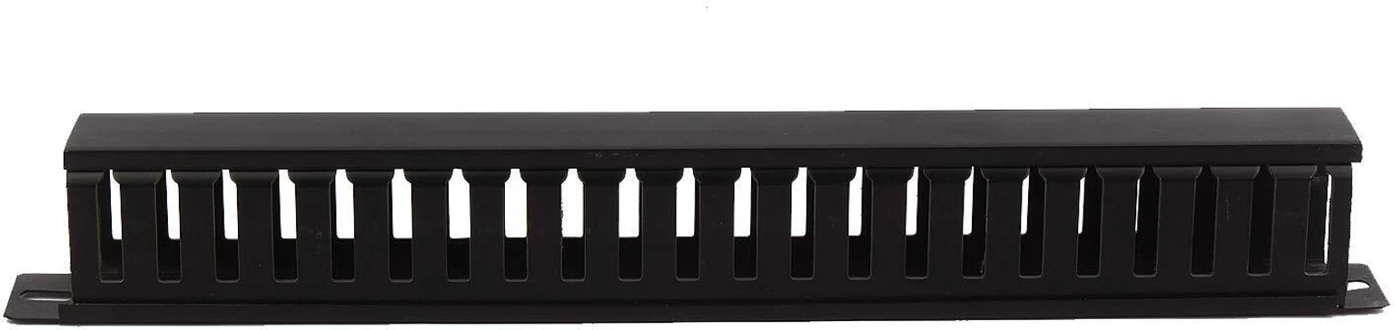 Metal Horizontal Cable Manager with Cover for Rack | JetPlus view 3