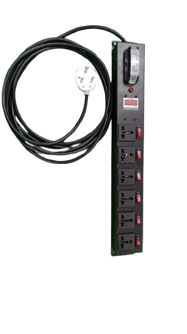 Power Strip PDU 6 Socket - 5AMP+15AMP,Individual Switches view 2