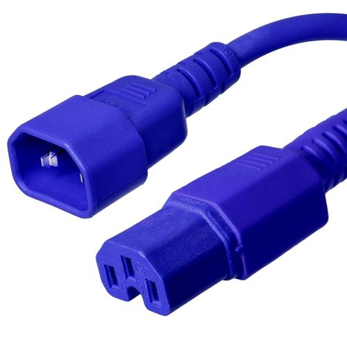 C14 to C15 Power Cord – Blue