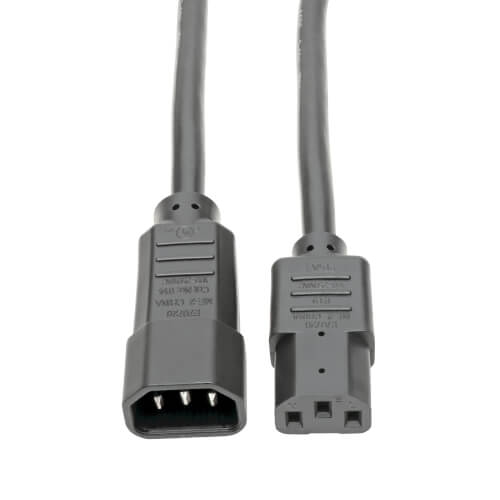 C13 - C14 Power Cord – Black view 2