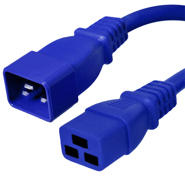 C19 - C20 Power Cord - Blue